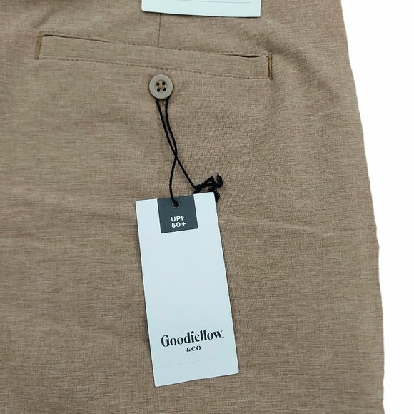 Goodfellow Hybrid Swim Shorts Mens 32 Brown 9" Inseam Lightweight Stretch - Picture 6 of 9